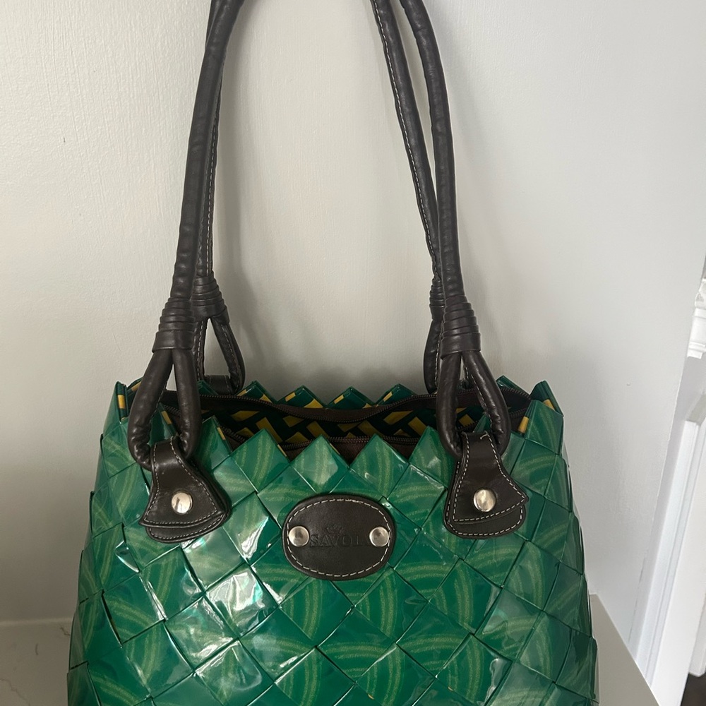 Green The Sak Woven Tote Bag